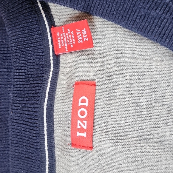 Izod Mens Sweater Vest size 2xlt Midnight Blue. - Picture 3 of 6